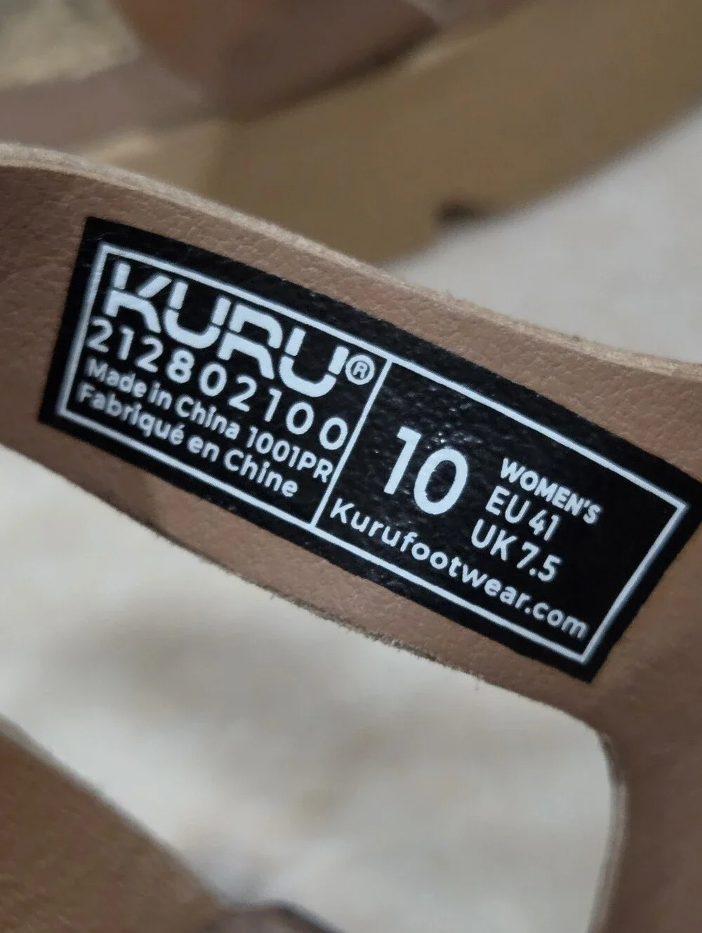 Kuru LOMA Jarvi Platform Sandals Toffee Sand Size 10